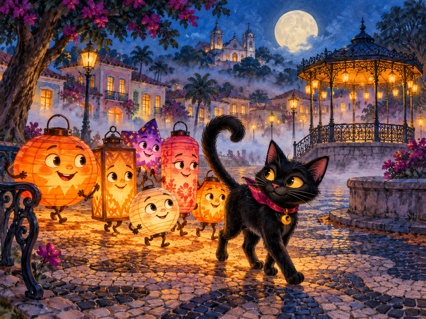 Ilustração do conto de halloween original 