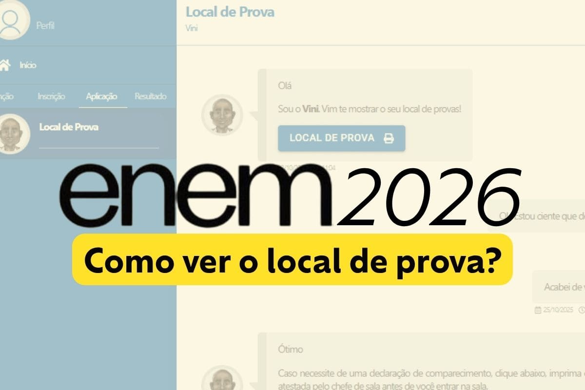 Como ver o local de prova do Enem 2026?