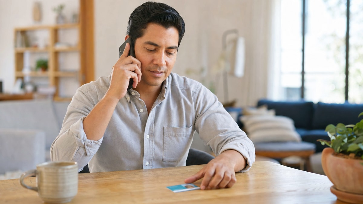 Contato com o dentista para orientações Pessoa ao telefone buscando esclarecimento profissional após atendimento odontológico.
