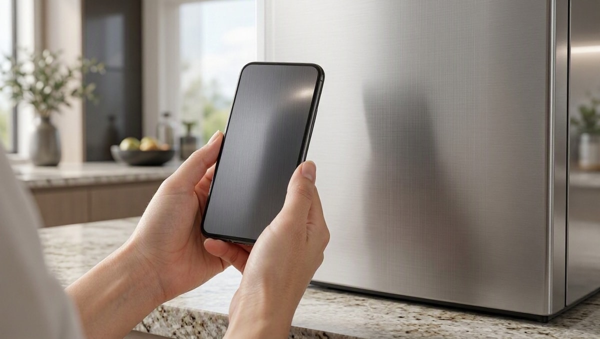 Pessoa fotografando detalhe de um produto com smartphone para comprovar avaria no pedido de garantia.
