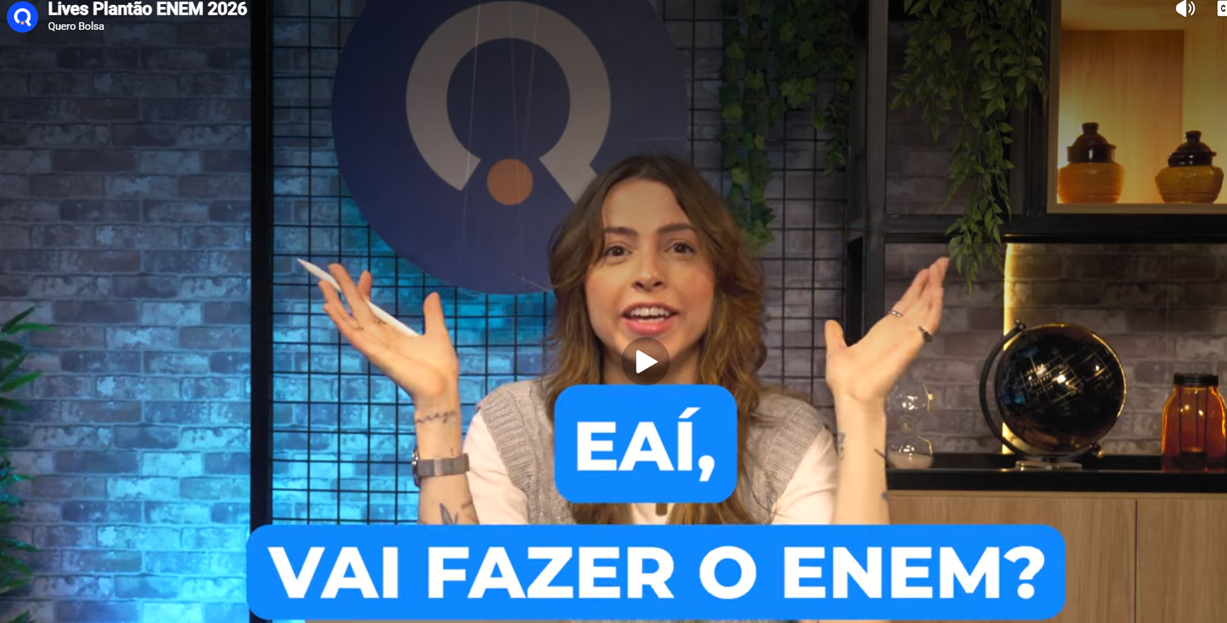 Lives do Enem 2026: Quero Bolsa acompanha dia de prova com comentários e gabarito